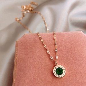 Green Crystal Athena Necklace💚